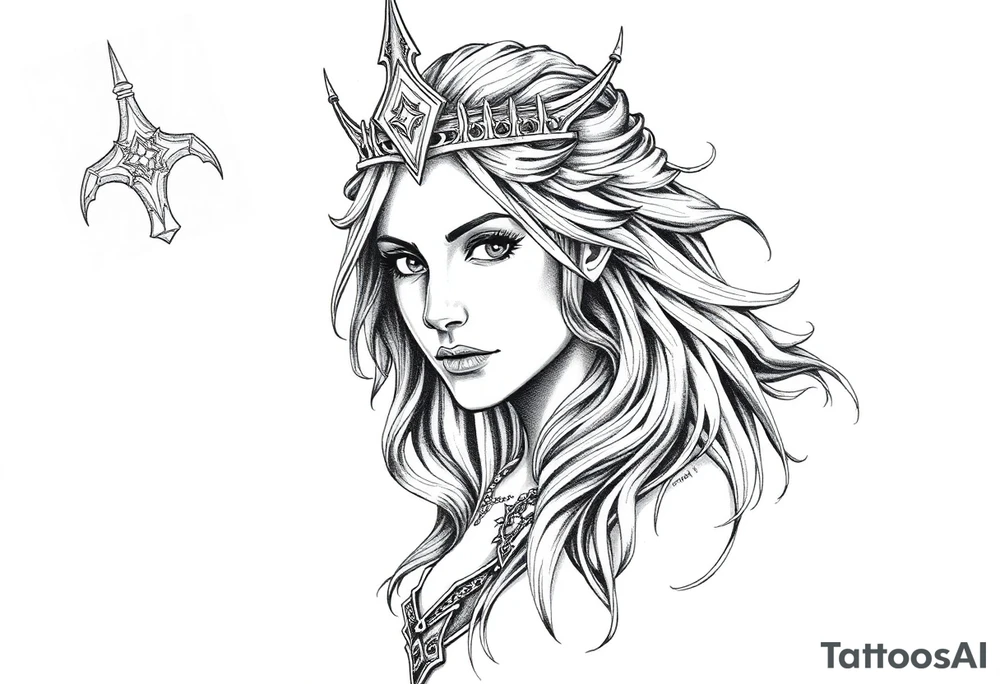 Freya norse goddess beautiful tattoo idea