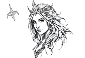 Freya norse goddess beautiful tattoo idea