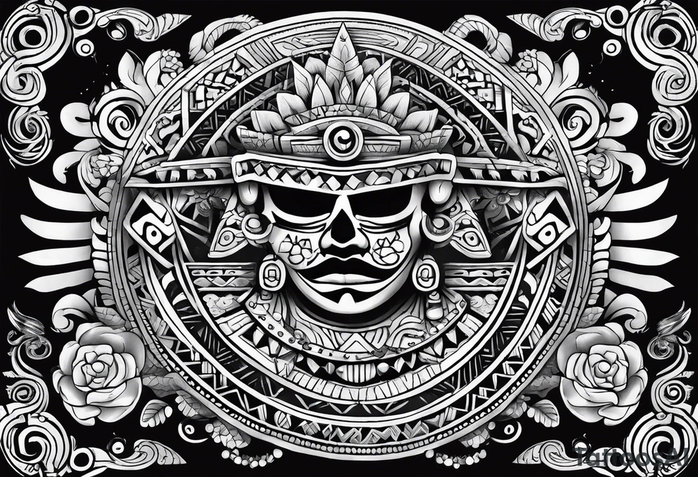 mexican aztec tattoo idea