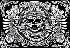 mexican aztec tattoo idea