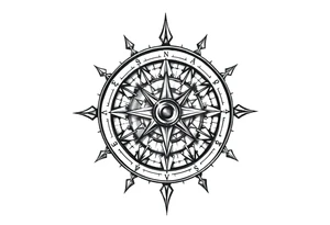 3D sundial tattoo idea