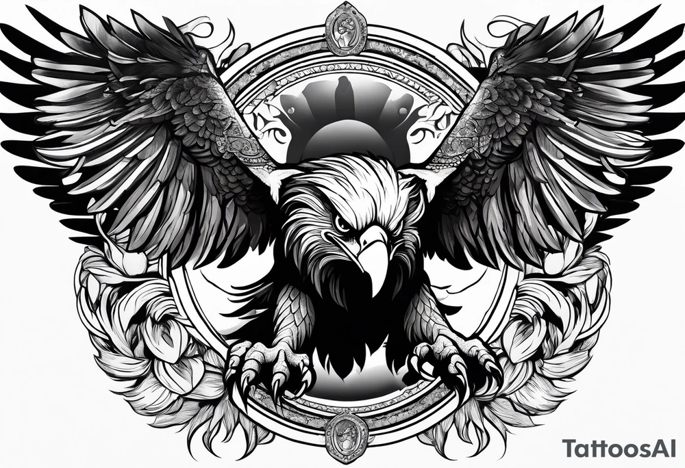 Eagle holding a lion tattoo idea