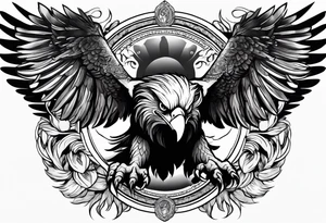 Eagle holding a lion tattoo idea