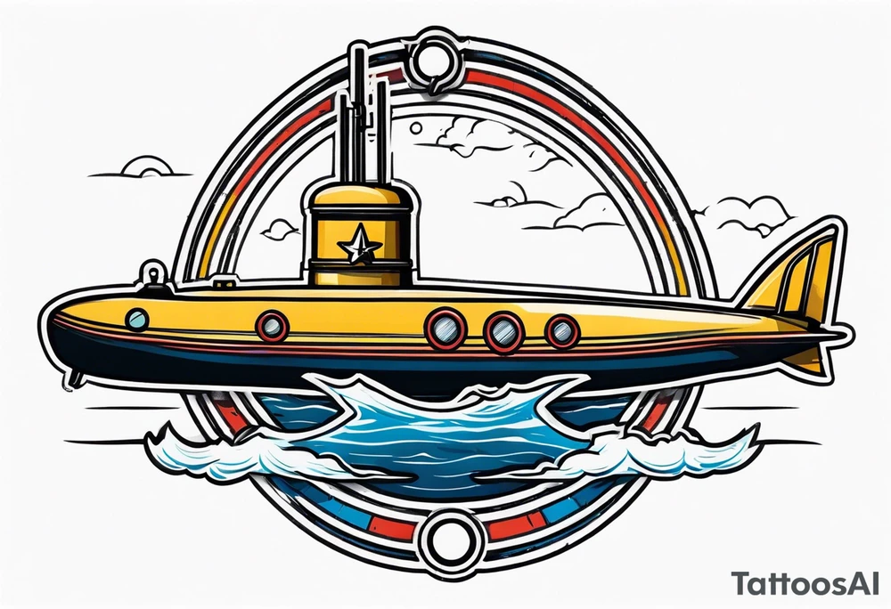US NAVY SUBMARINE modern tattoo idea