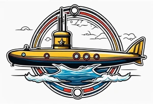 US NAVY SUBMARINE modern tattoo idea