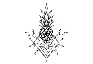 Pubic crown pineapple 
 diamond vagina and anus tattoo idea