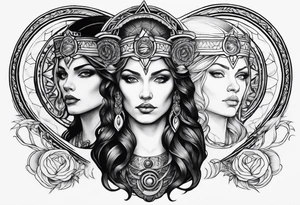 Hecate portrait tattoo idea