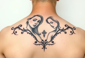 Mother two daughter tattoo idea