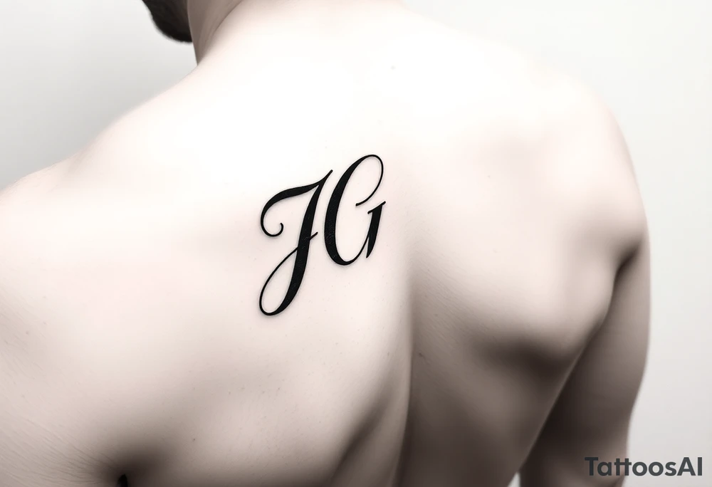 Cursive intials JG tattoo idea