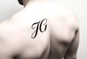 Cursive intials JG tattoo idea