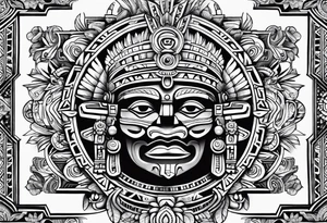 aztec theme tattoo idea