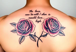 Quotes , paintbrush, roses tattoo idea
