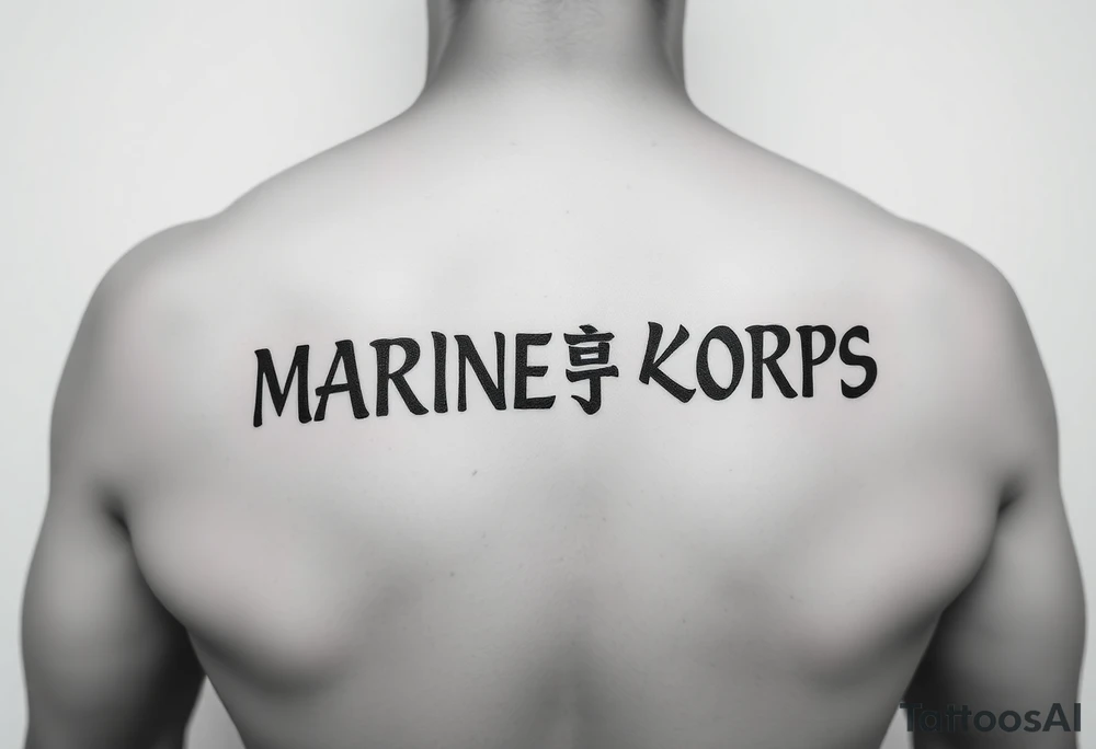 Republic of Korea
Marine Corps
lettering to arm tattoo idea