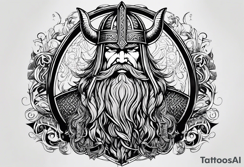 Viking, thor, odin, norse god, viking language, powerfull, war tattoo idea