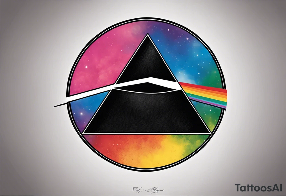 Pink Floyd album cover dark side of the moon. Gay pride tattoo idea