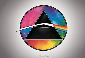 Pink Floyd album cover dark side of the moon. Gay pride tattoo idea