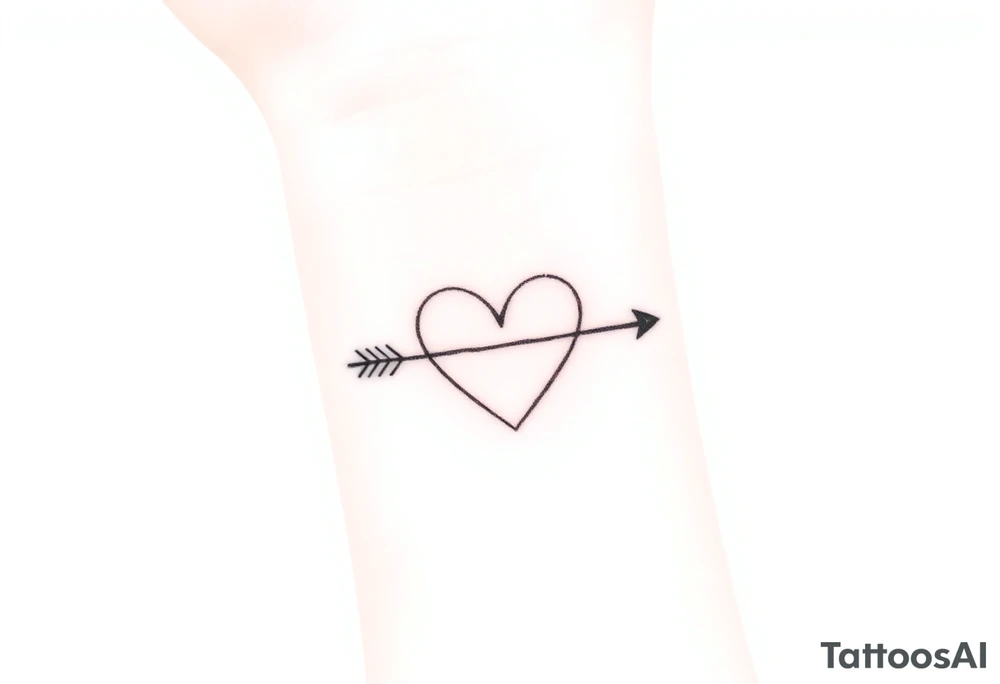 Heart arrow 3_26_1973 tattoo idea
