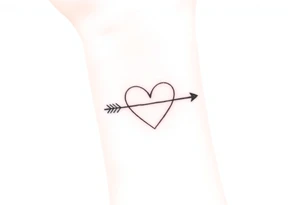 Heart arrow 3_26_1973 tattoo idea