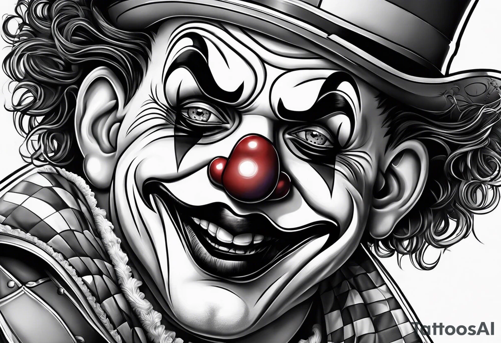 Sad clown happy clown tattoo idea