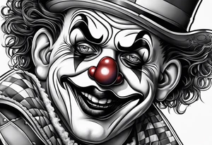 Sad clown happy clown tattoo idea