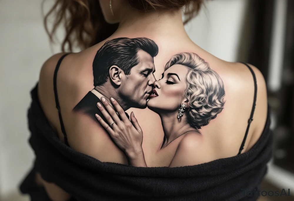 marilyn Monroe and JFK kissing tattoo idea