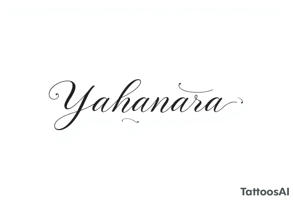 Name YAHANARA tattoo idea