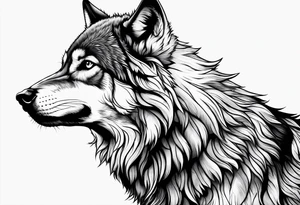 howling wolf tattoo idea