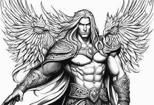 Kael'Thas and his phoenix on the arm tattoo idea