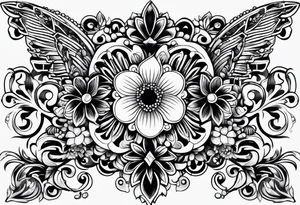 rosery beads tattoo idea