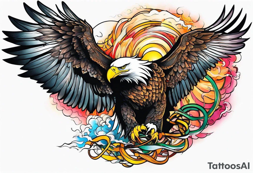 eagle catching snake tattoo idea