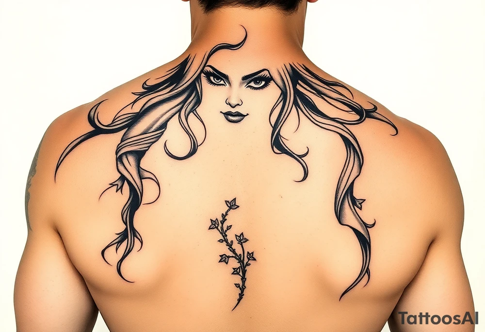 Poison ivy character comic style sketch tattoo tattoo idea