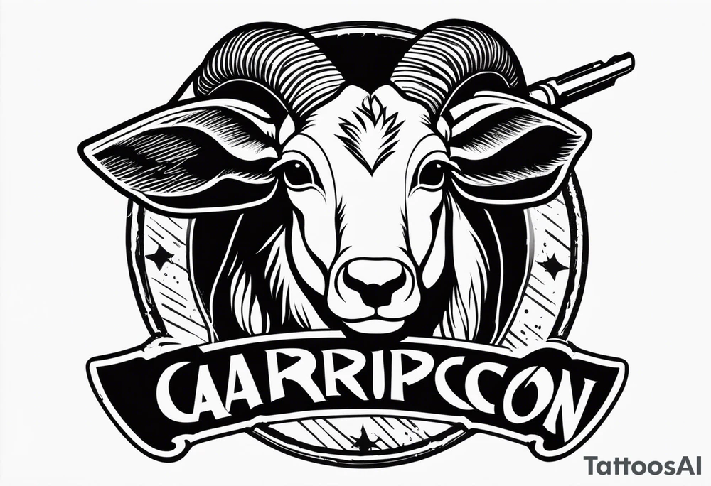 capricorn with sunglasses and a shotgun tattoo idea