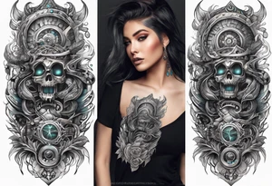 Biomechanical tattoo idea