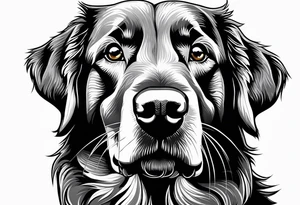 One happy dark colored golden retriever. tattoo idea
