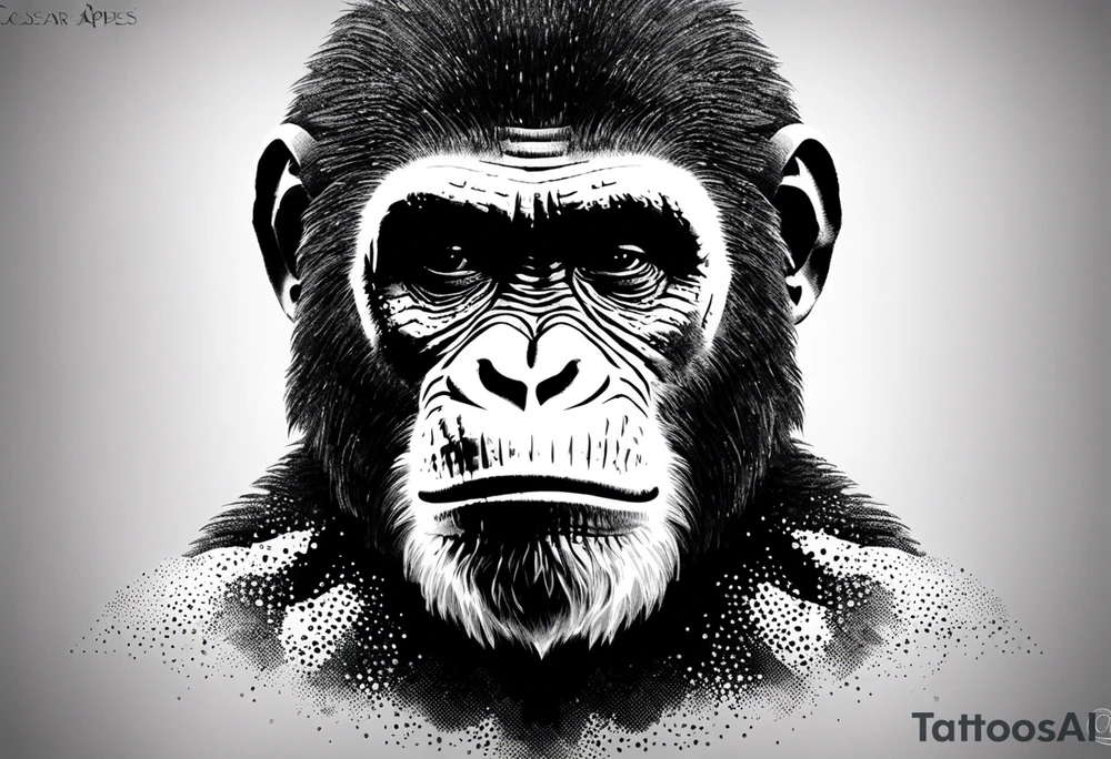 Caesar from the movie planet of the apes tattoo idea