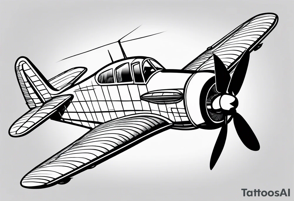 plane smoking cigarette tattoo idea