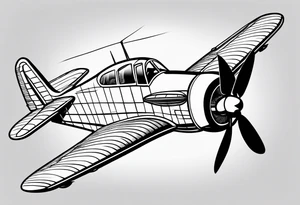 plane smoking cigarette tattoo idea