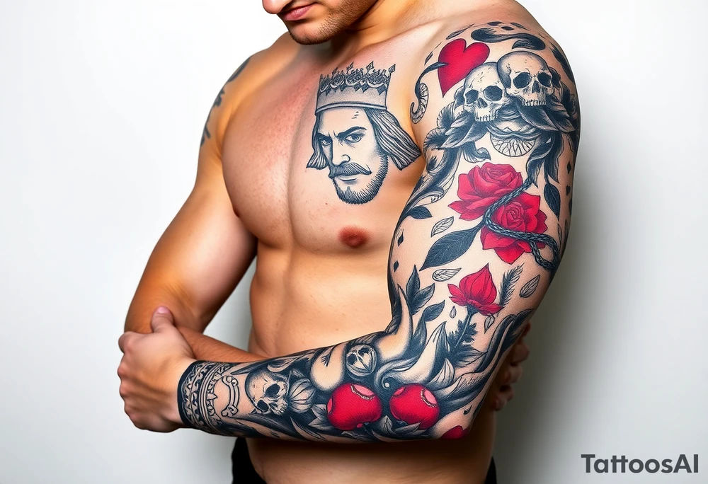king of hearts tattoo idea