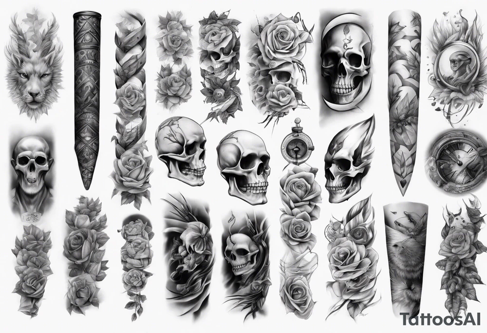 ARM SLEEVE 
REALISTIC tattoo idea