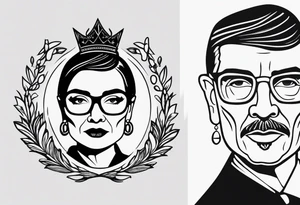 I'm looking for a minimalist logo-style tattoo that consists of the letters 'MRBG'. Keep it simple and not too fancy, just the clean and bold letters arranged in a stylish way. tattoo idea