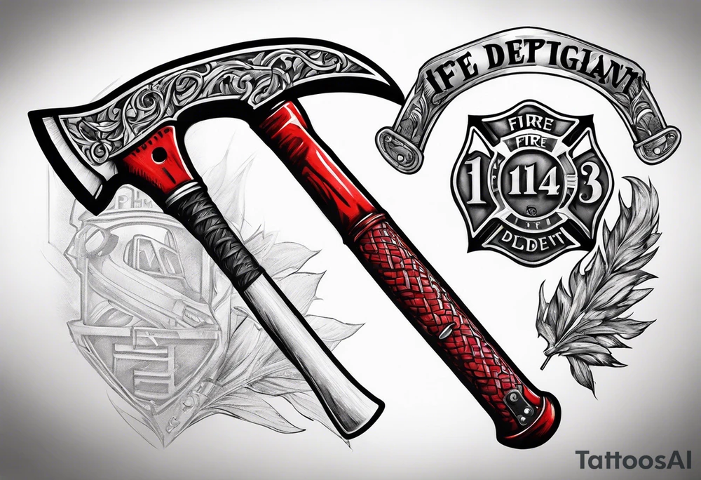 fire department halligan bar and axe tattoo idea