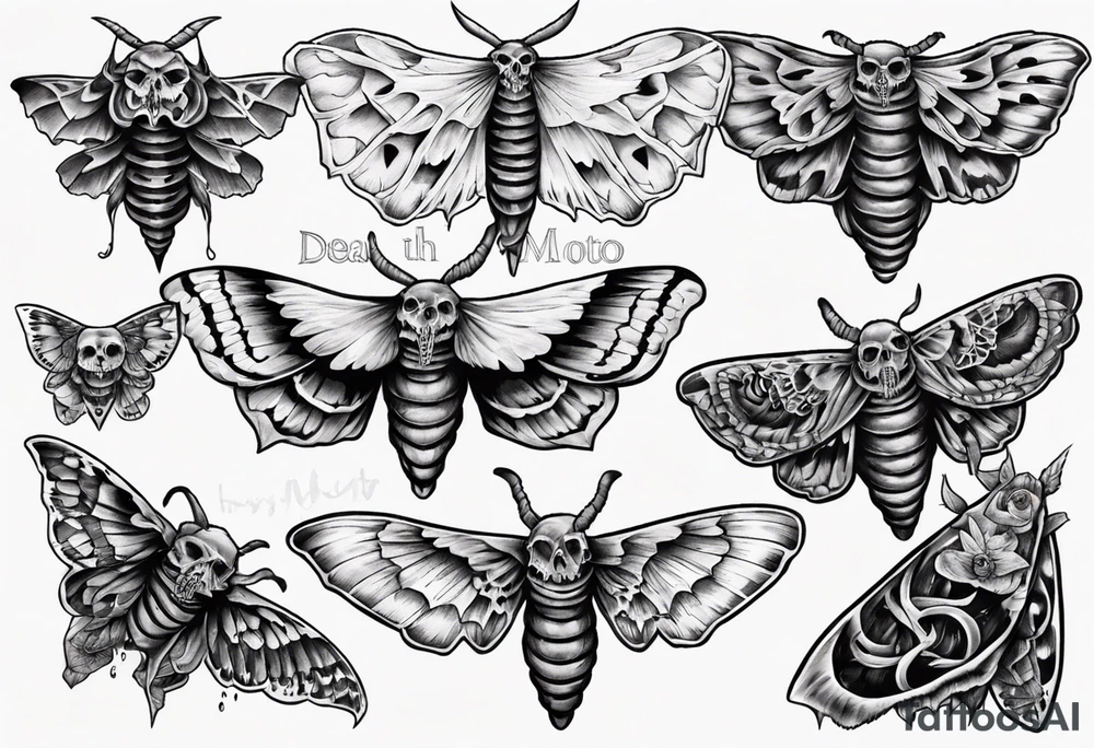 Death moth tattoo idea