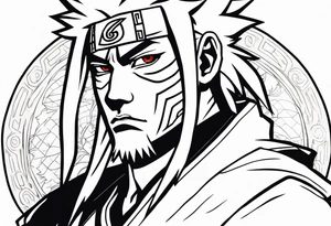 Jiraiya in Sage mode from the anime naruto tattoo idea