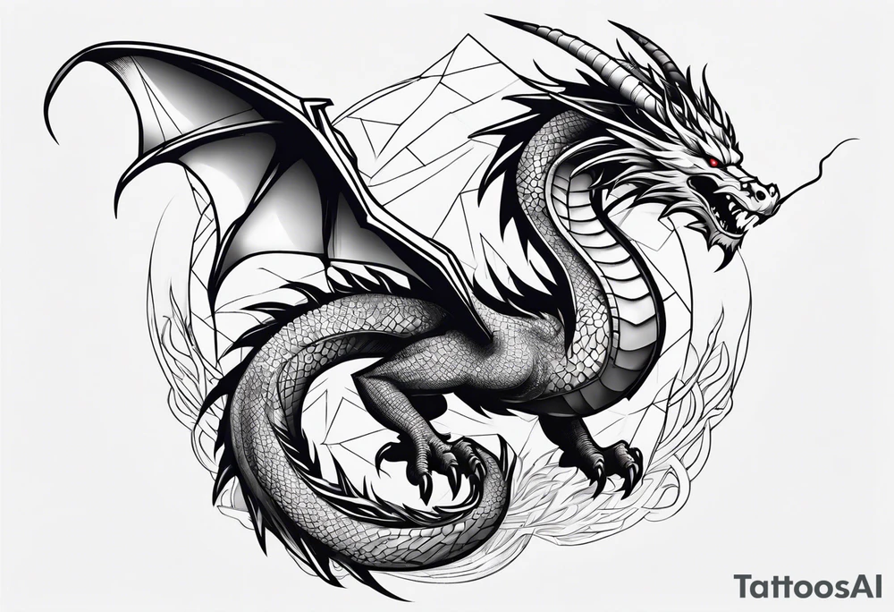 powerful dragon tattoo idea