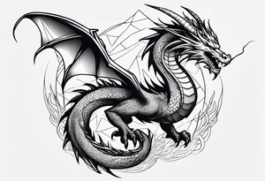 powerful dragon tattoo idea