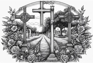 Veteran cemetery tattoo idea