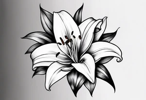 Small lily tattoo idea