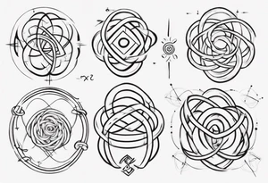 The mathematical 6,1 prime knot  that is cute, shape it like a friendship graph tattoo idea