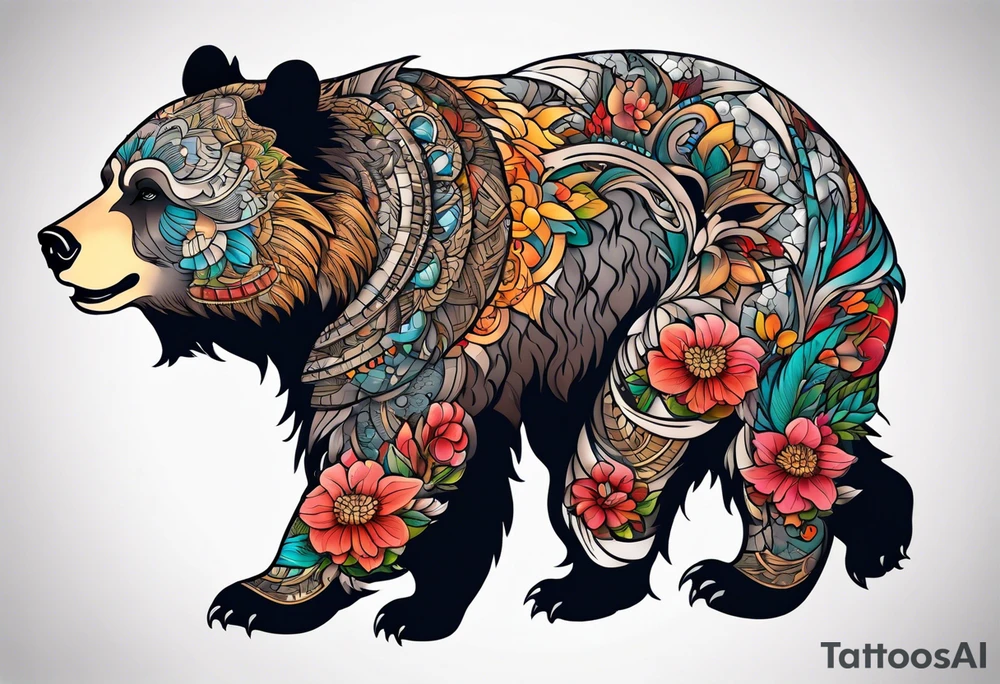 Dancing bear tattoo idea