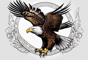 eagle landing tattoo idea